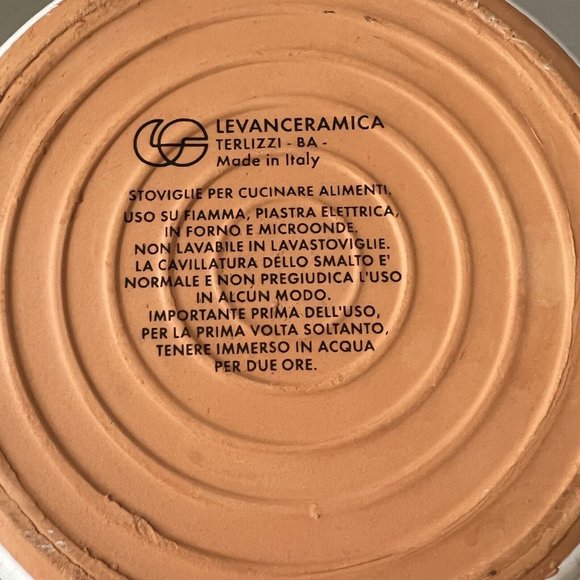 Levanceramica Made in Italy Terlizzi Small Terracotta Cookware Pot - Picture 7 of 7